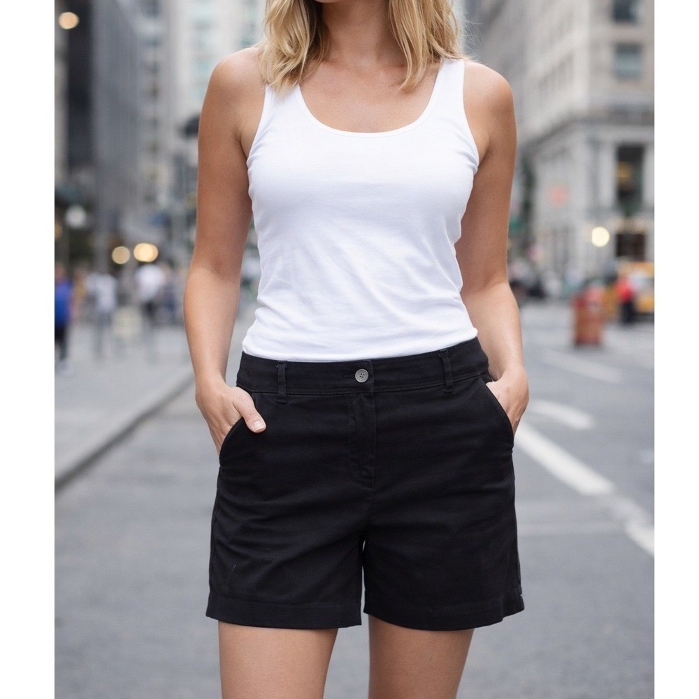 The Limited Black Chino Shorts Women's 14‎ Stretch Cotton 4" Classy City Chic